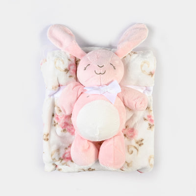 Cute Baby Blanket With Stuff Toy