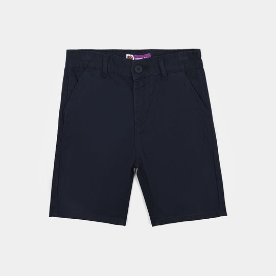 Boys Cotton Twill Short Basic NY-Iris.Navy