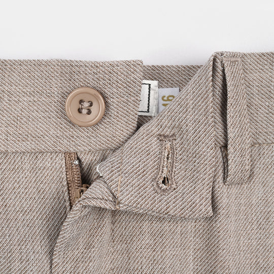 Boys Cotton, Polyester Coat Pant-BEIGE