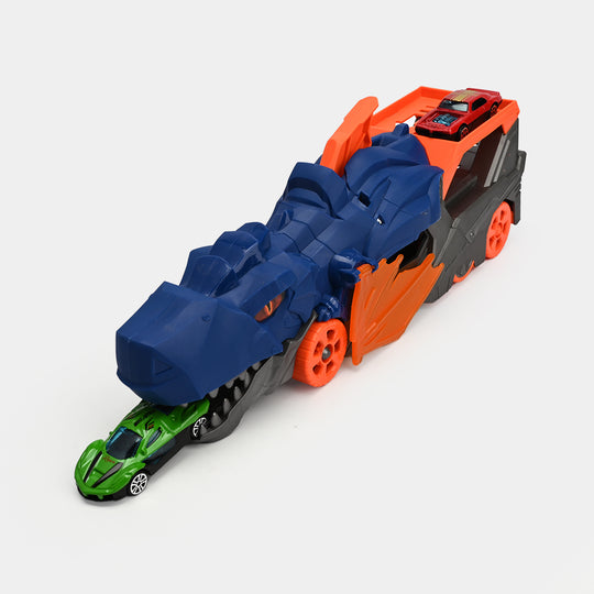 Dinosaur Car Carrier & Launcher – Interactive Toy Vehicle with Car Storage