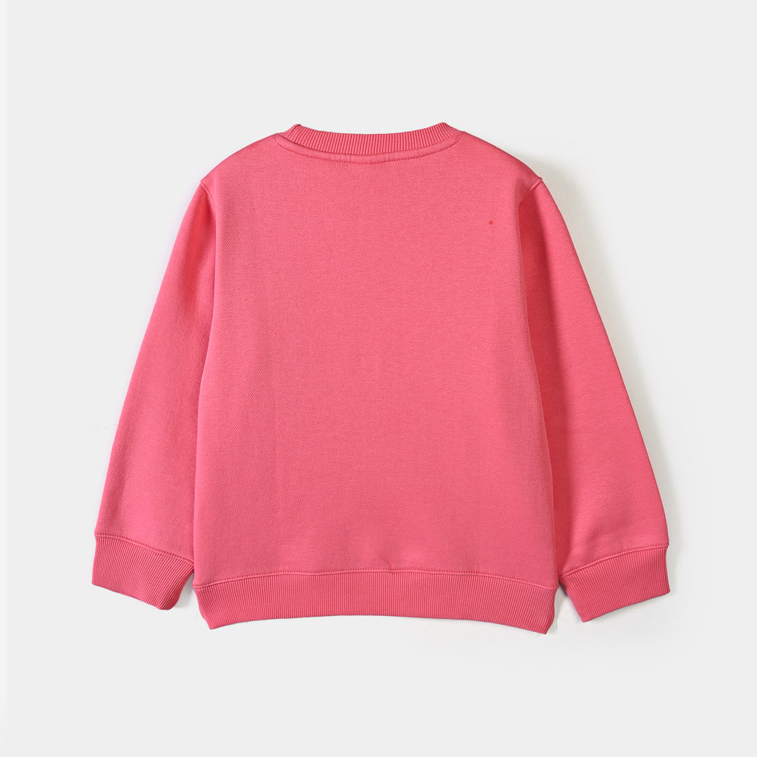 Girls Fleece SweatShirt Character-Pink