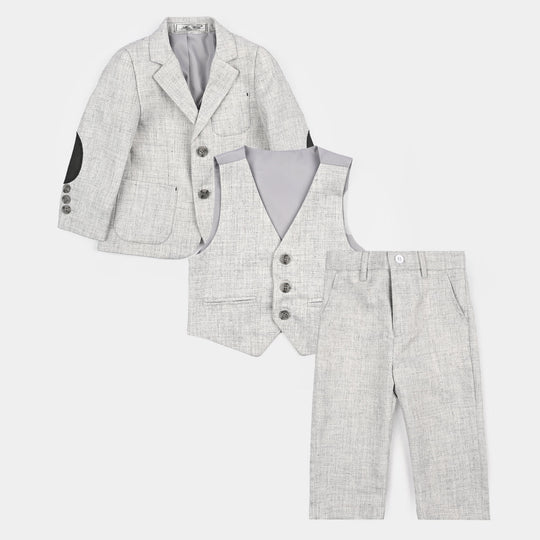 Boys Cotton, Polyester Coat Pant-Off.White