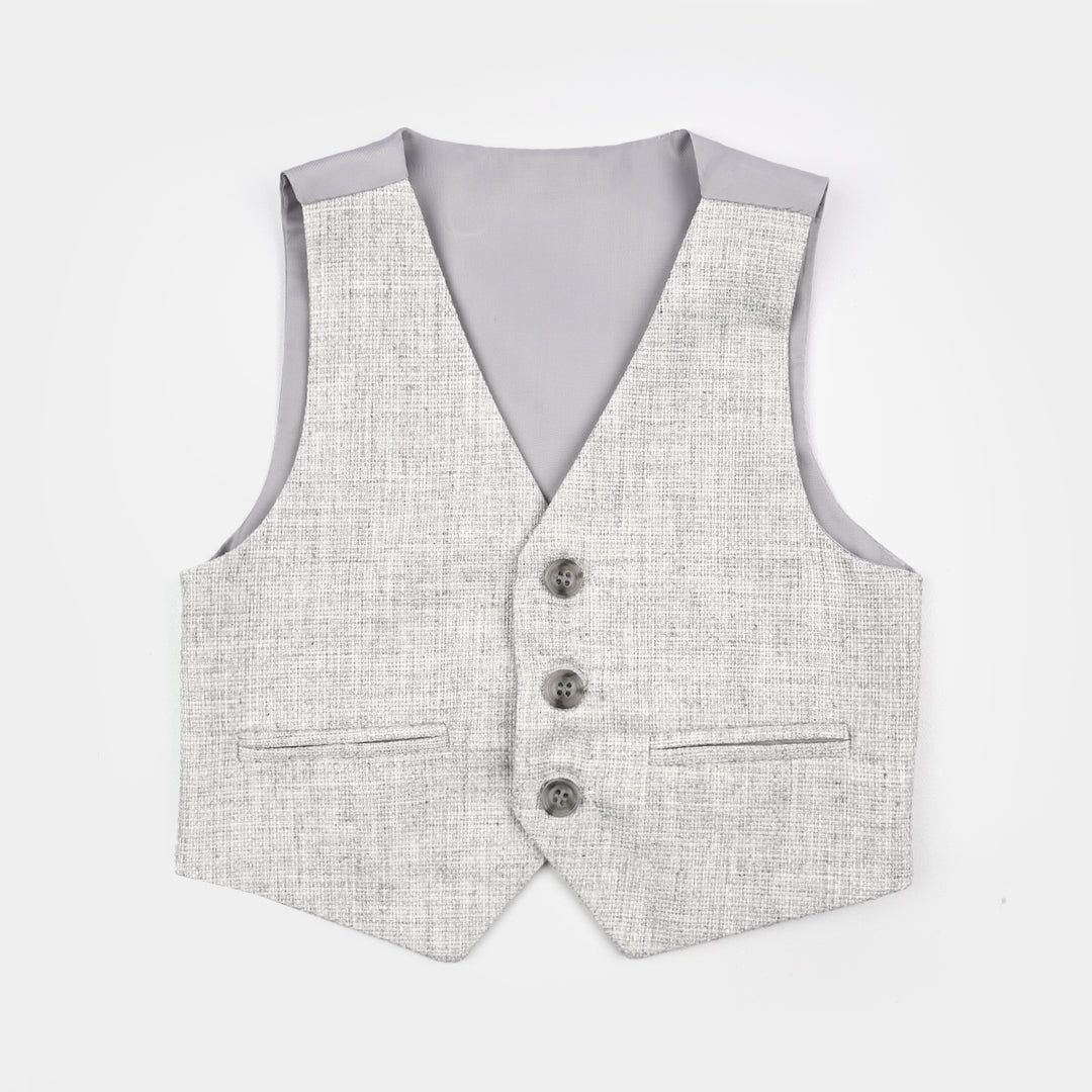 Boys Cotton, Polyester Coat Pant-Off.White