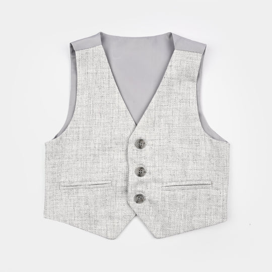 Boys Cotton, Polyester Coat Pant-Off.White