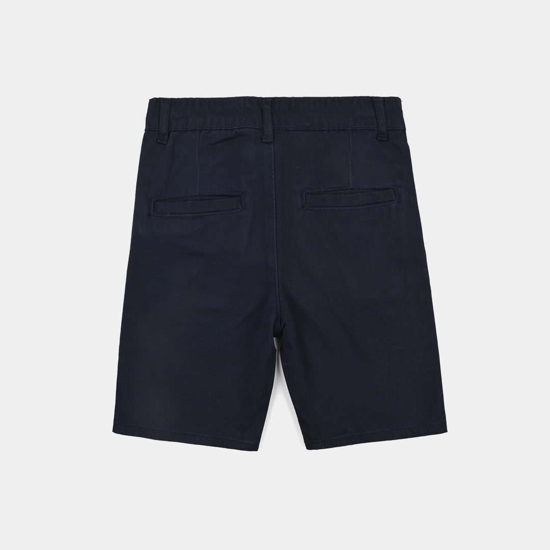 Boys Cotton Twill Short Basic NY-Iris.Navy