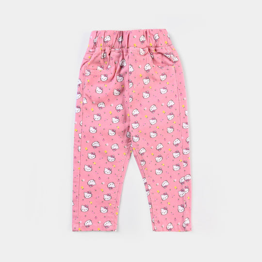 Infant Girls Cotton Twill Jeggings Character