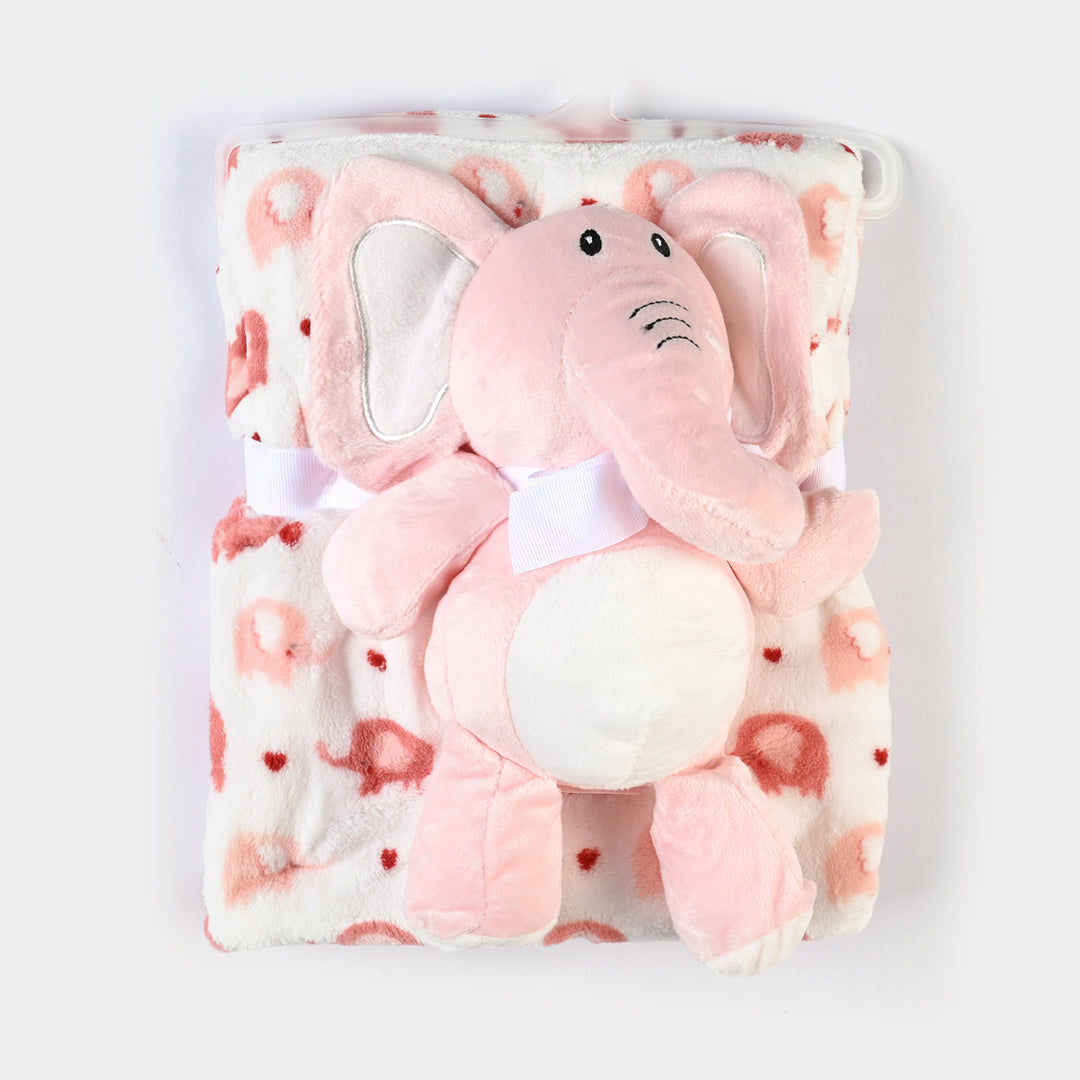 Cute Baby Blanket With Stuff Toy