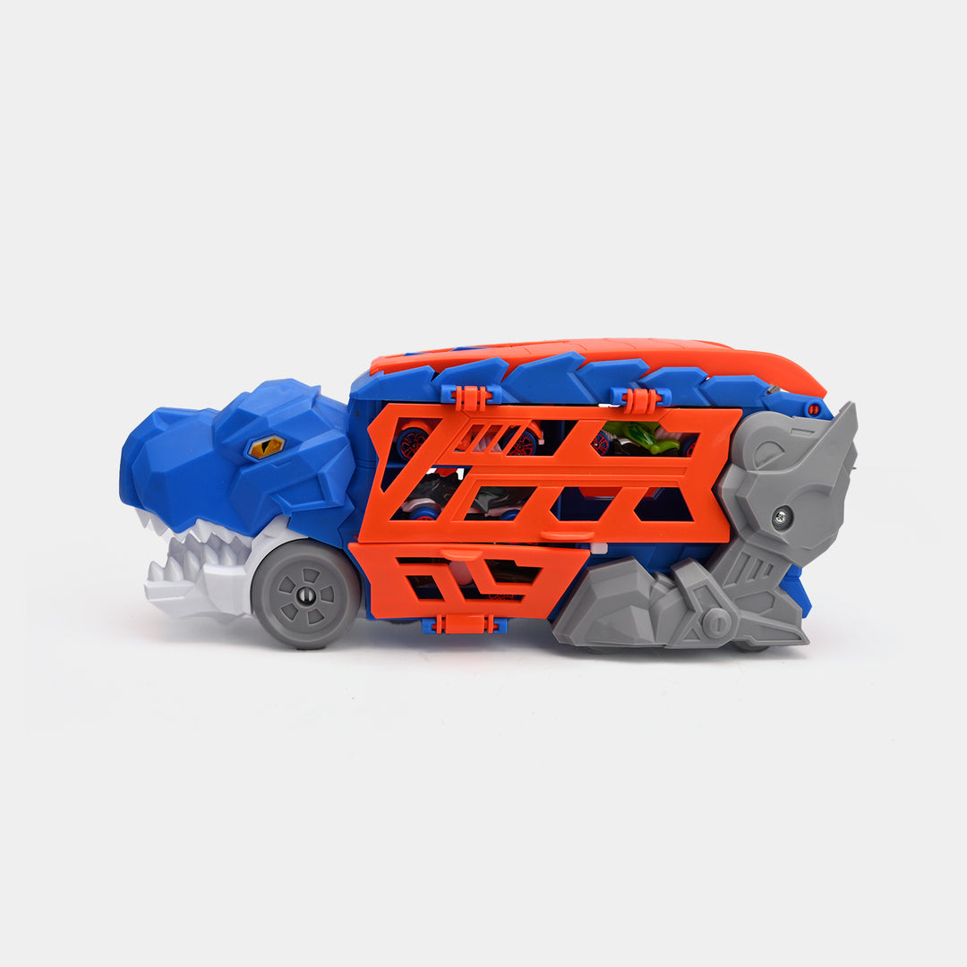 Dinosaur Car Carrier & Launcher – Interactive Toy Vehicle with Car Storage