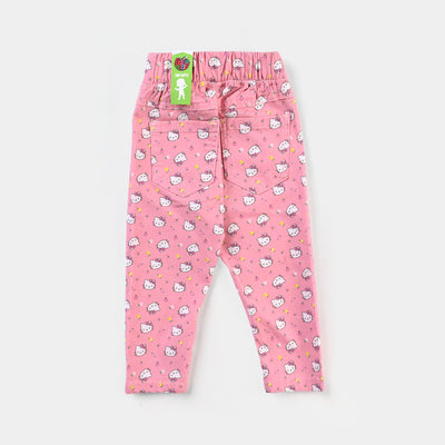 Infant Girls Cotton Twill Jeggings Character