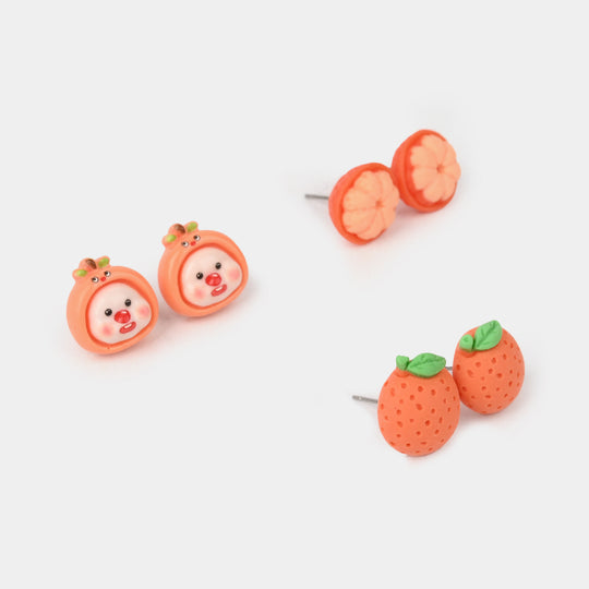 Colorful Ear Tops – Pack of 3 for Little Girls