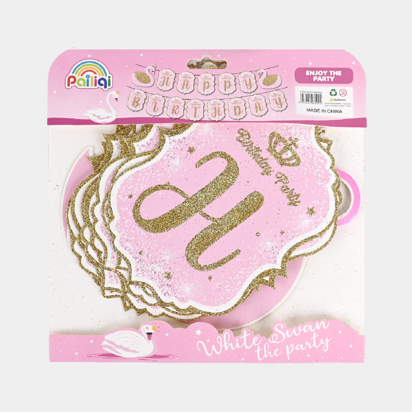 HBD Glitter Decoration Banner