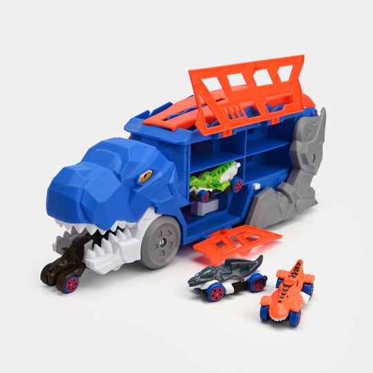 Dinosaur Car Carrier & Launcher – Interactive Toy Vehicle with Car Storage
