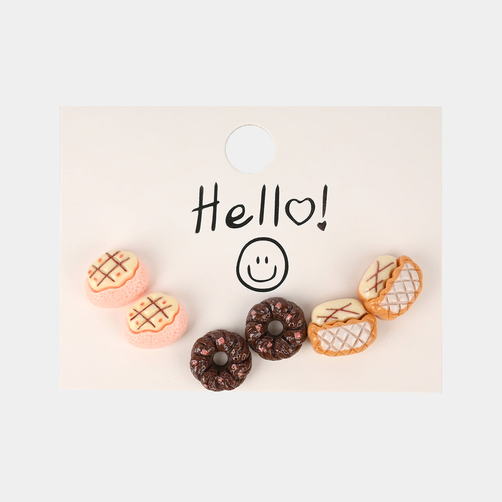 Colorful Ear Tops – Pack of 3 for Little Girls