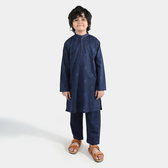 Boys Poly Viscose 2 Piece Suit (Royal) - Blue