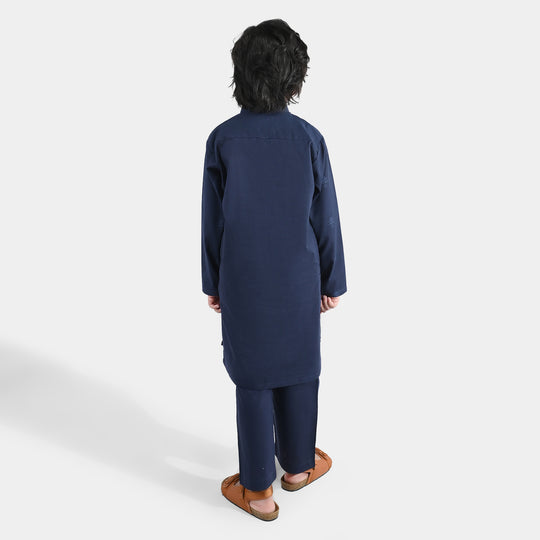 Boys Poly Viscose 2 Piece Suit (Royal) - Blue