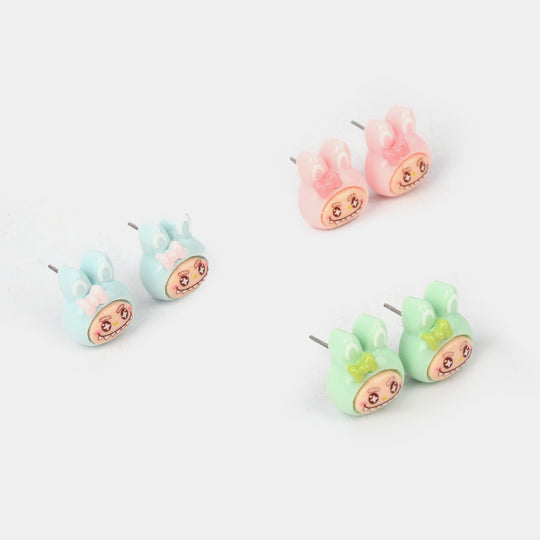 Colorful Ear Tops – Pack of 3 for Little Girls