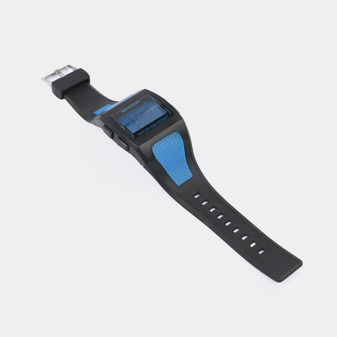 Square Digital Display Sports Wrist Watch