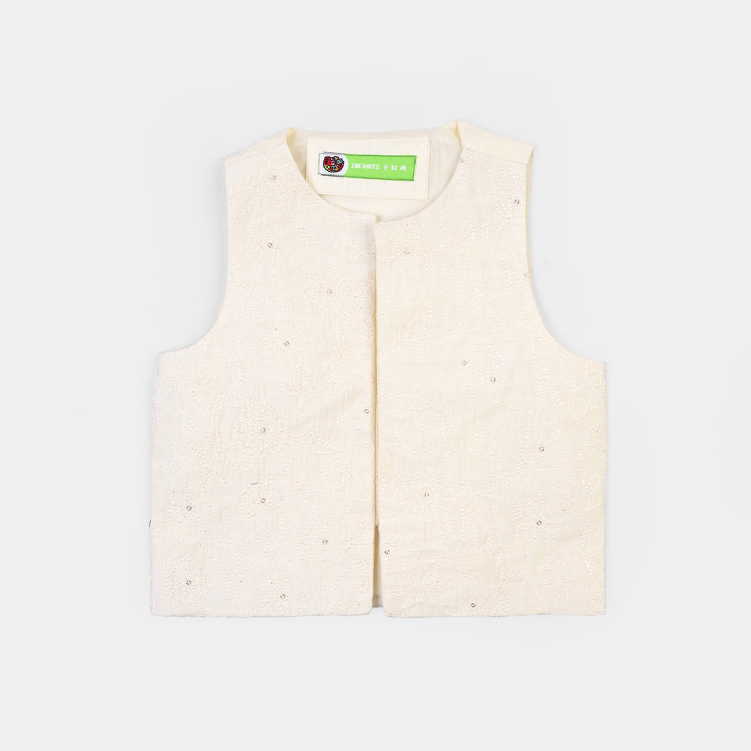 Infant Boys Poly Cotton 3Piece Suit Jagmag - Off White