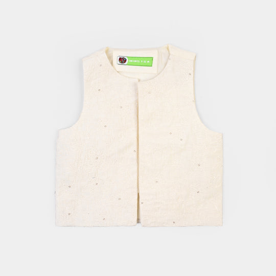 Infant Boys Poly Cotton 3Piece Suit Jagmag - Off White