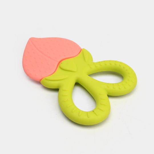 Soft Fruit Twins Color Full Silicon Teether-Strawberry