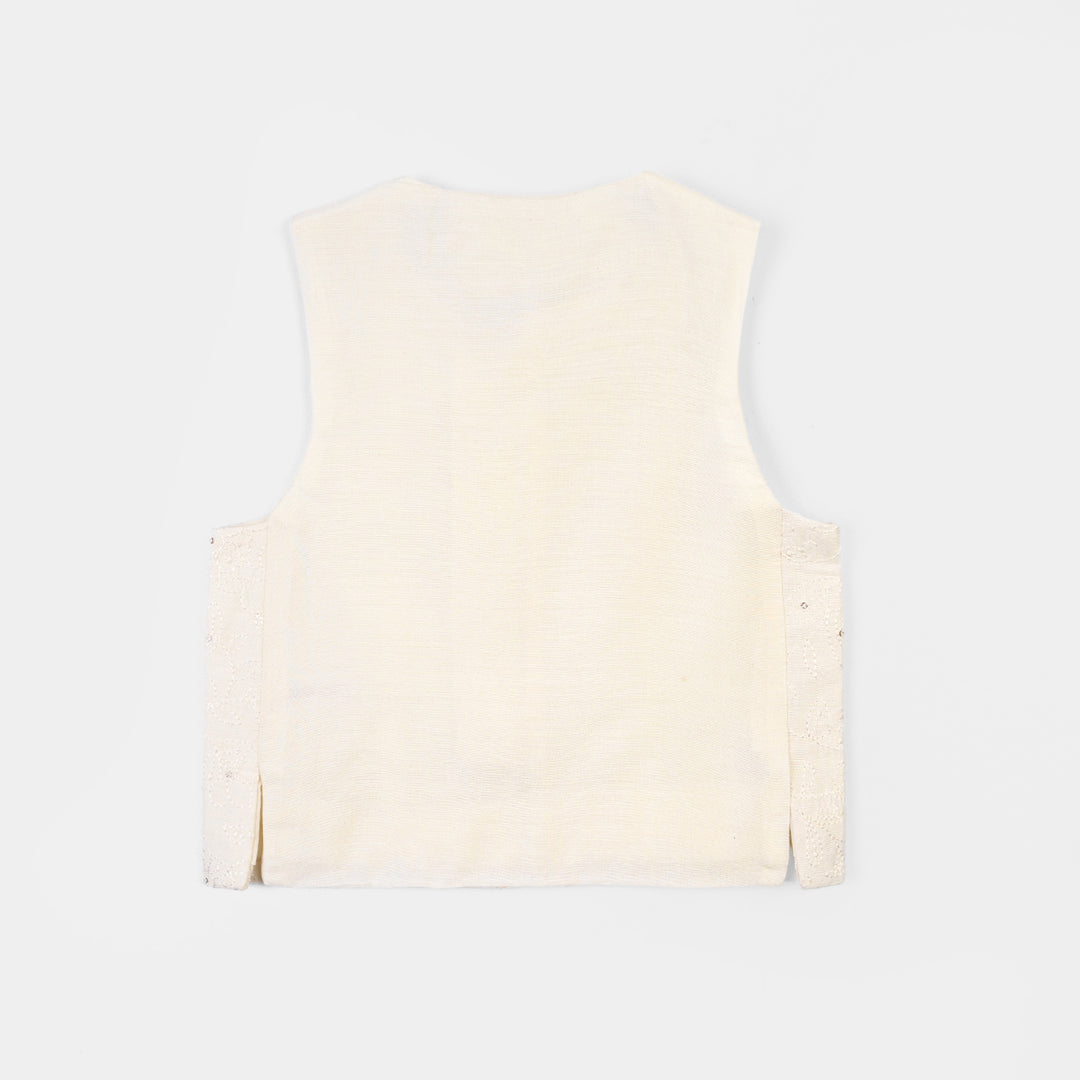 Infant Boys Poly Cotton 3Piece Suit Jagmag - Off White