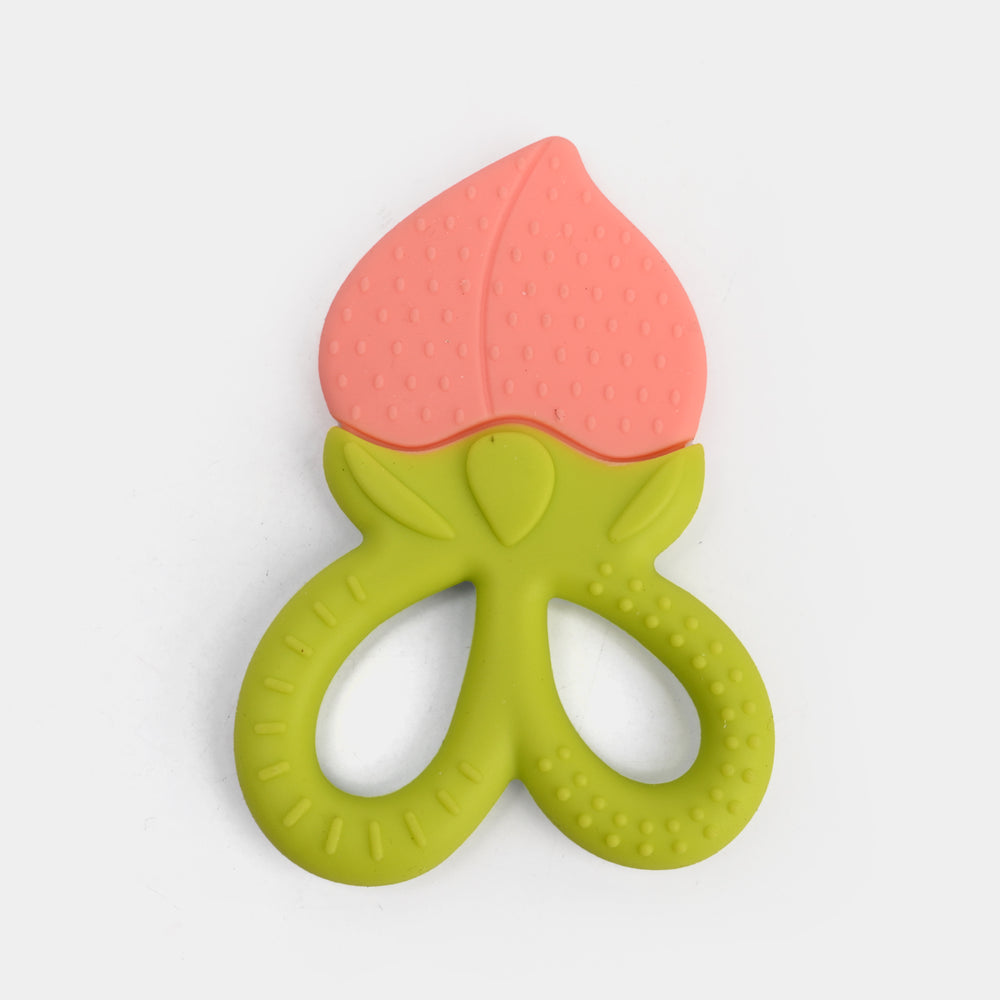 Soft Fruit Twins Color Full Silicon Teether-Strawberry