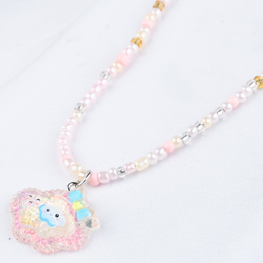 GIRLS CHARM BEADED NECKLACE