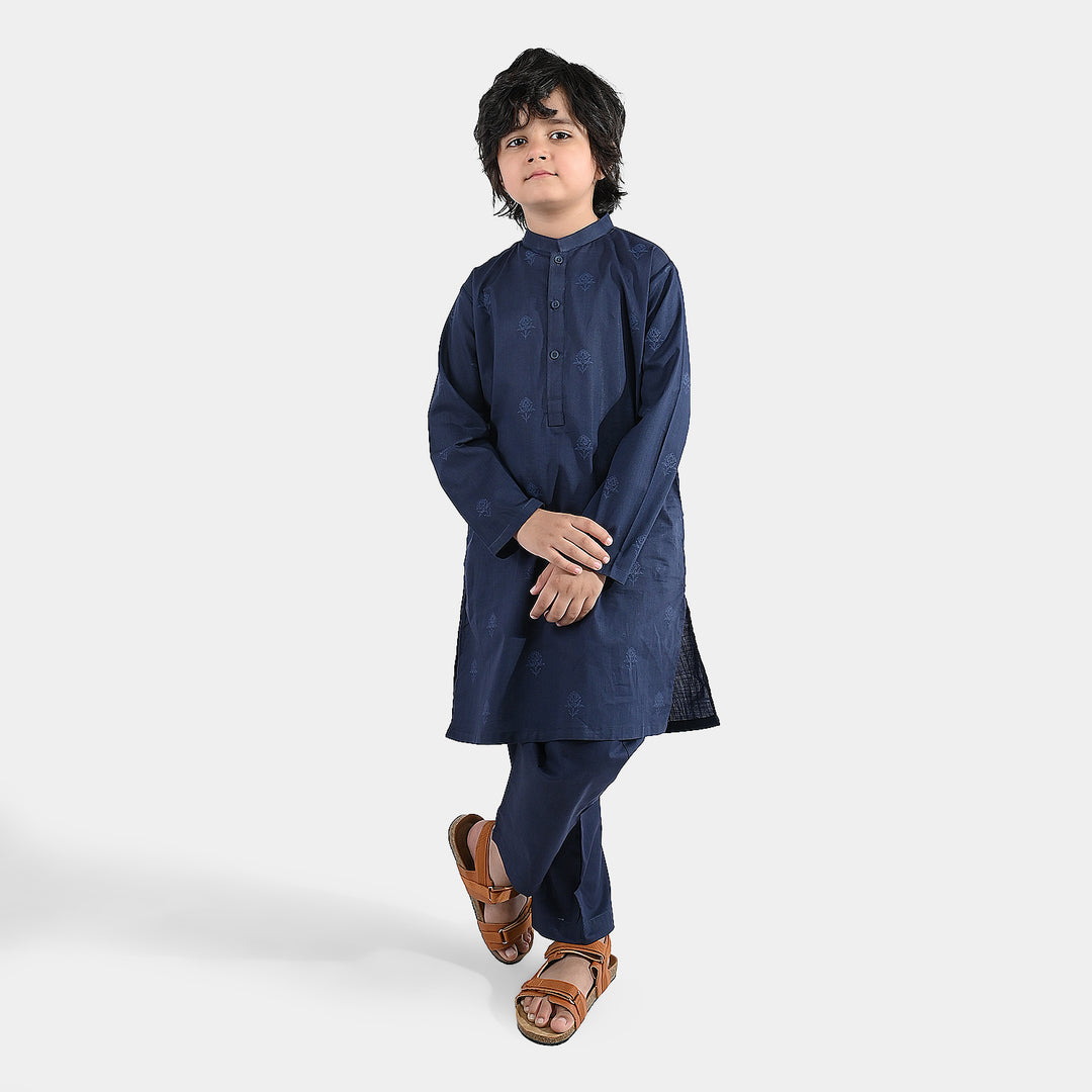 Boys Poly Viscose 2 Piece Suit (Royal) - Blue