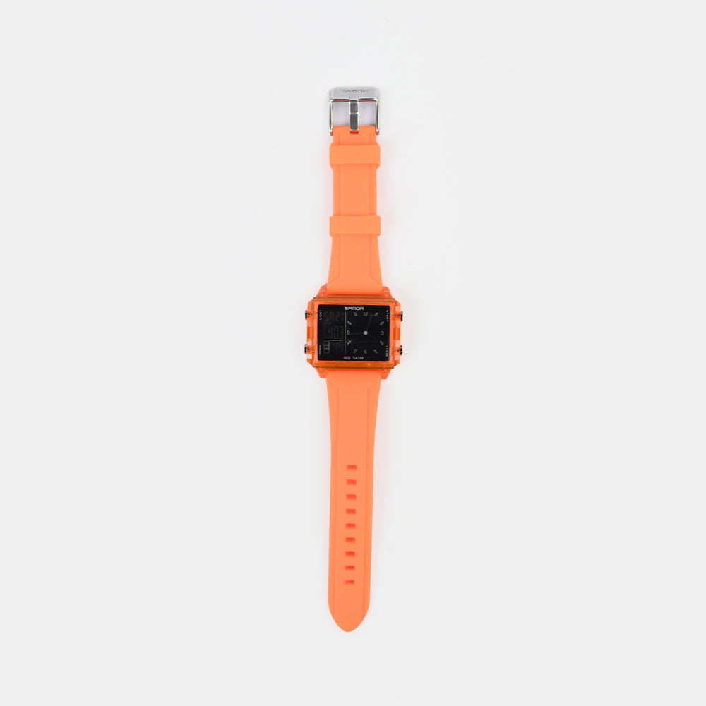 Square Dual-Display Wrist Watch