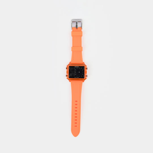 Square Dual-Display Wrist Watch