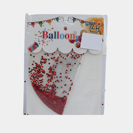 Confetti Filled Transparent Latex Balloon