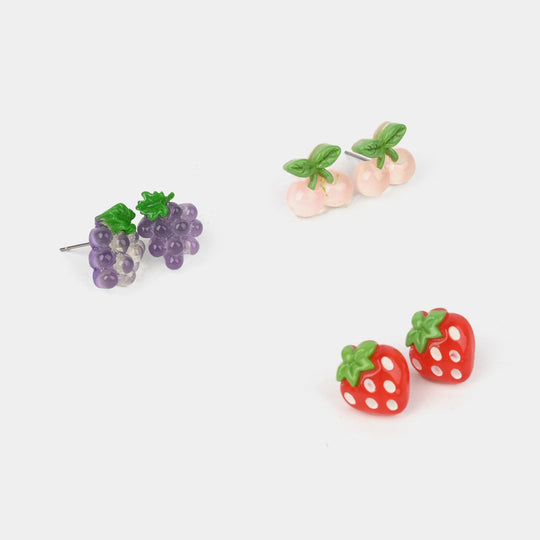 Colorful Ear Tops – Pack of 3 for Little Girls