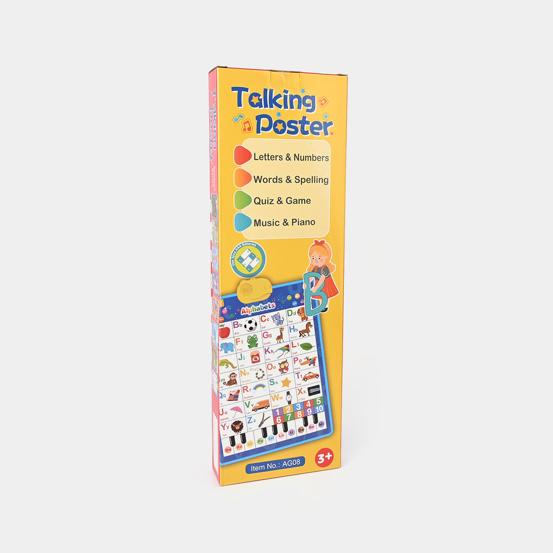 Alphabet And Piano Learning Wall Chart for kids