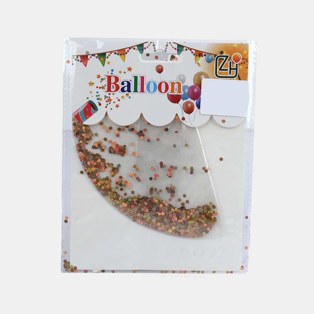 Confetti Filled Transparent Latex Balloon