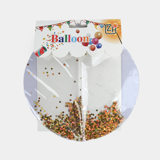 Confetti Filled Transparent Latex Balloon