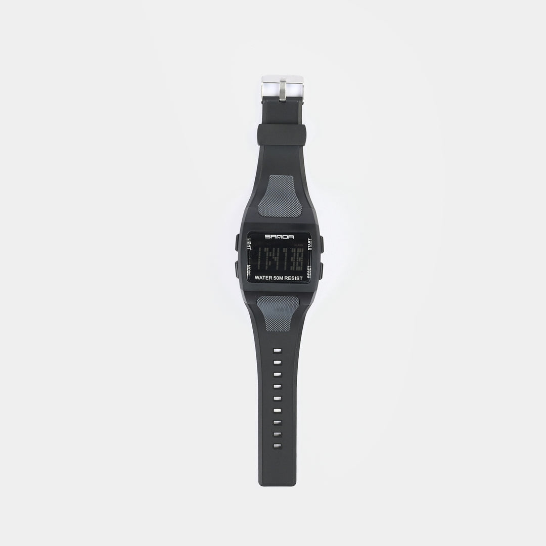 Square Digital Display Sports Wrist Watch