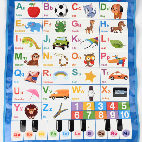 Alphabet And Piano Learning Wall Chart for kids