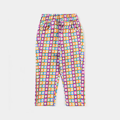 Infant Girls Cotton Twill Jeggings Rainbow Flowers