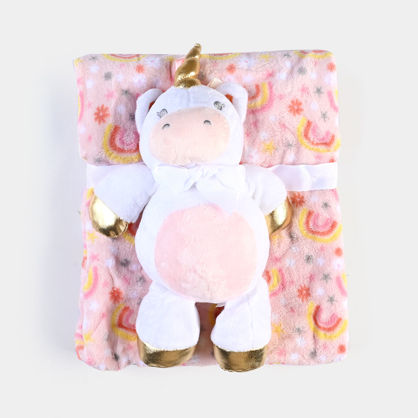 Cute Baby Blanket With Stuff Toy