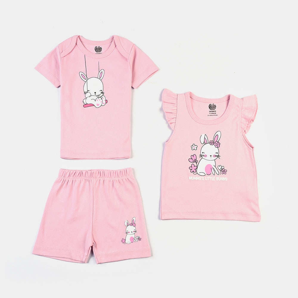 Infant Girls Cotton Interlock 6 Piece Set