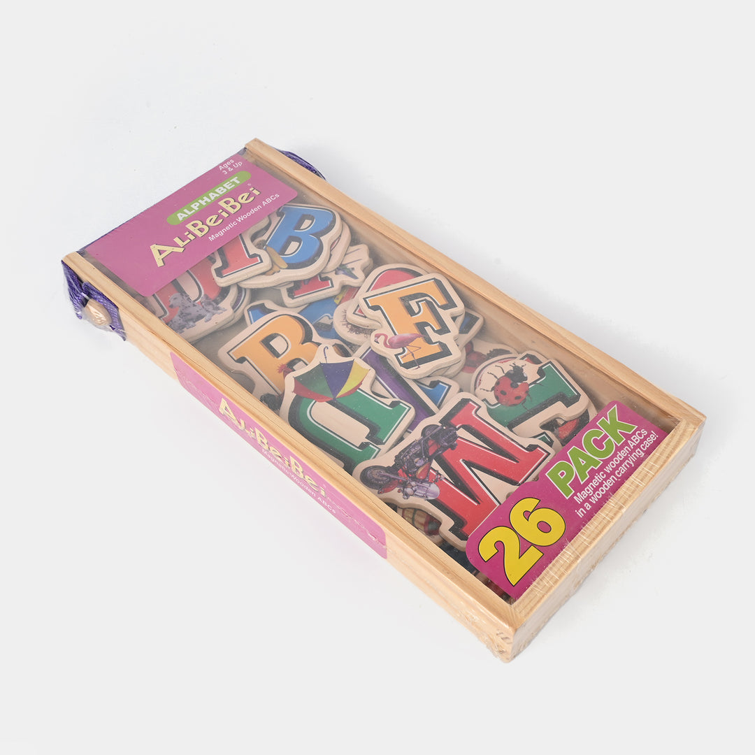 Wooden Learning Magnetic Alphabets Puzzle for Kids