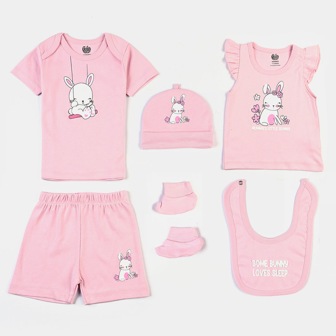 Infant Girls Cotton Interlock 6 Piece Set