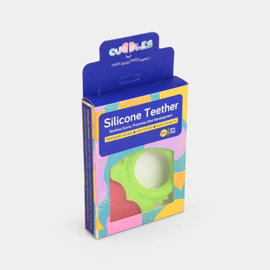 Soft Fruit Twins Color Full Silicon Teether-Strawberry