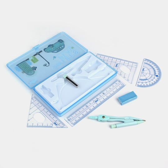 Geometry Tool Set with Storage Box-Blue