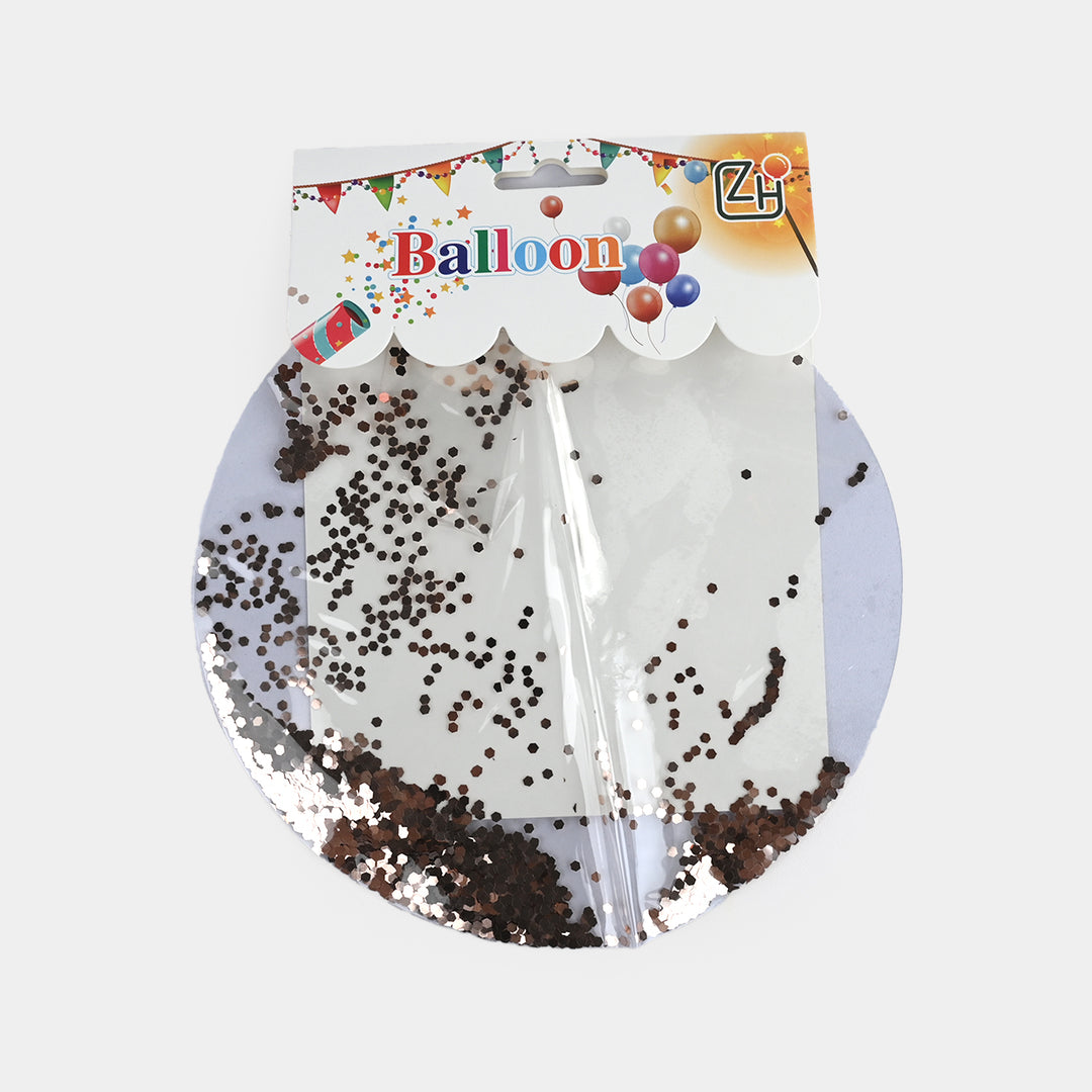 Confetti Filled Transparent Latex Balloon
