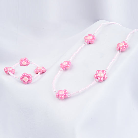 GIRLS ELEGANT BEADED NECKLACE & BRACELET
