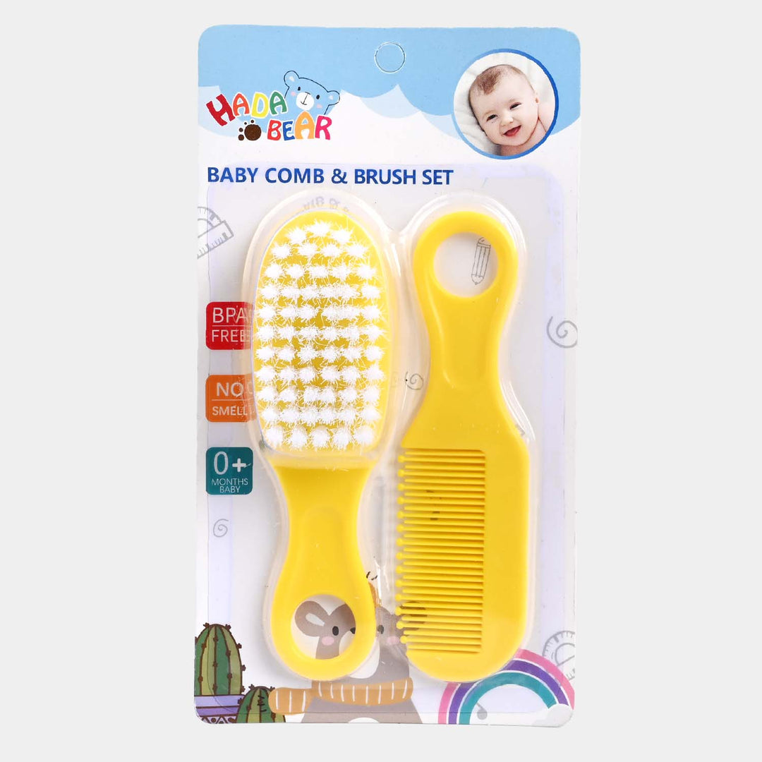 Baby Comb & Brush Set | Yellow