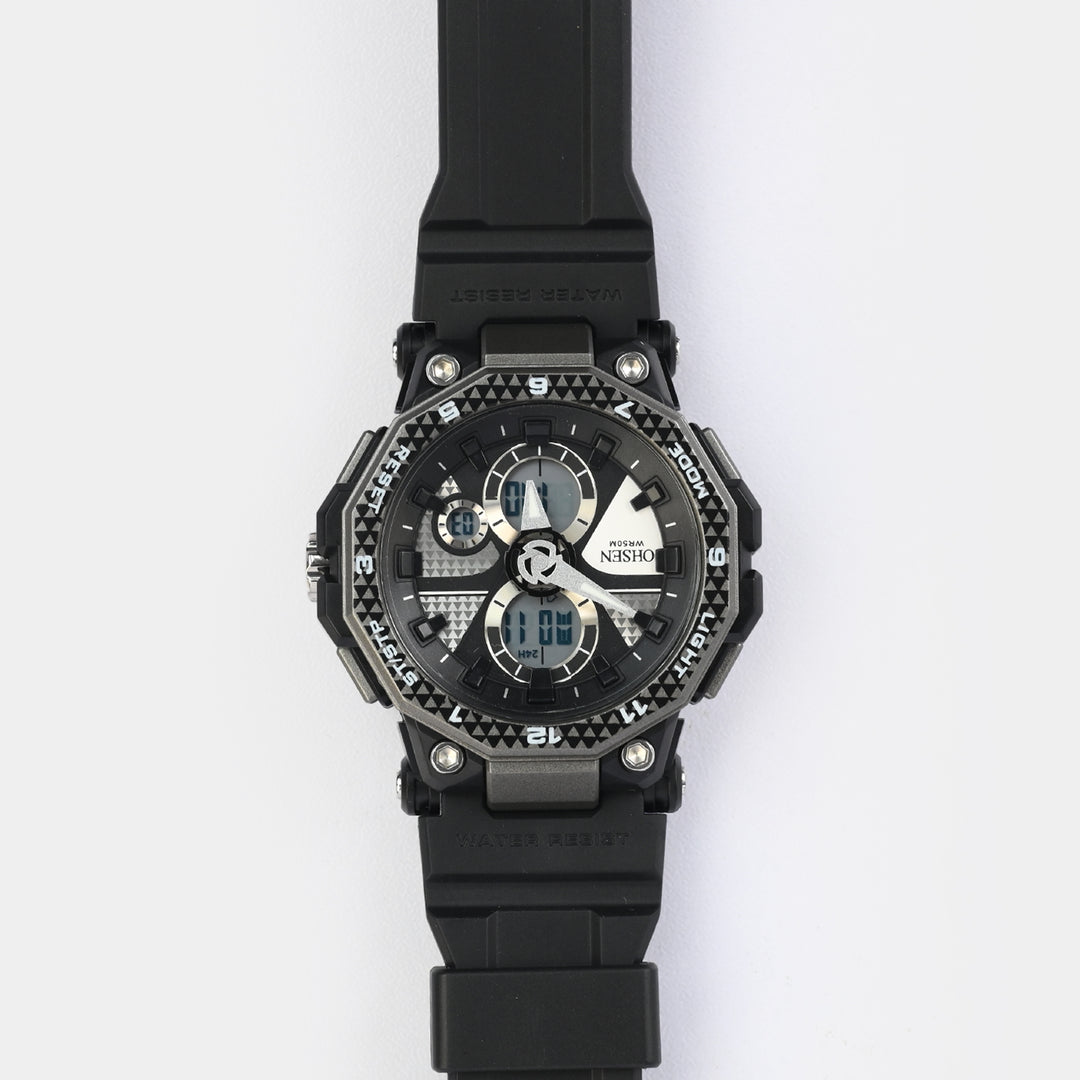 Dual Functionality Sports Digital Wrist Watch