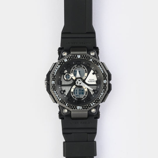Dual Functionality Sports Digital Wrist Watch