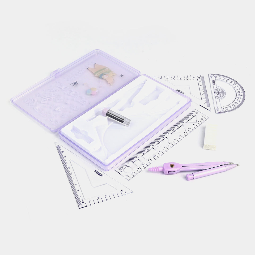 Geometry Tool Set with Storage Box-Purple